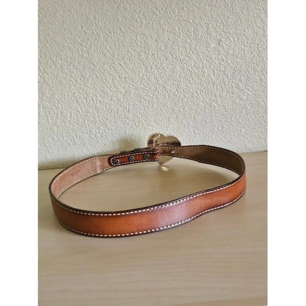 Montana Silversmiths Heart Buckle Brown Women Leather Western Belt